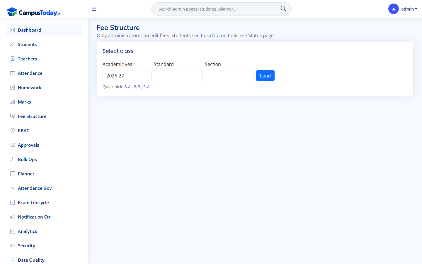 Fee management